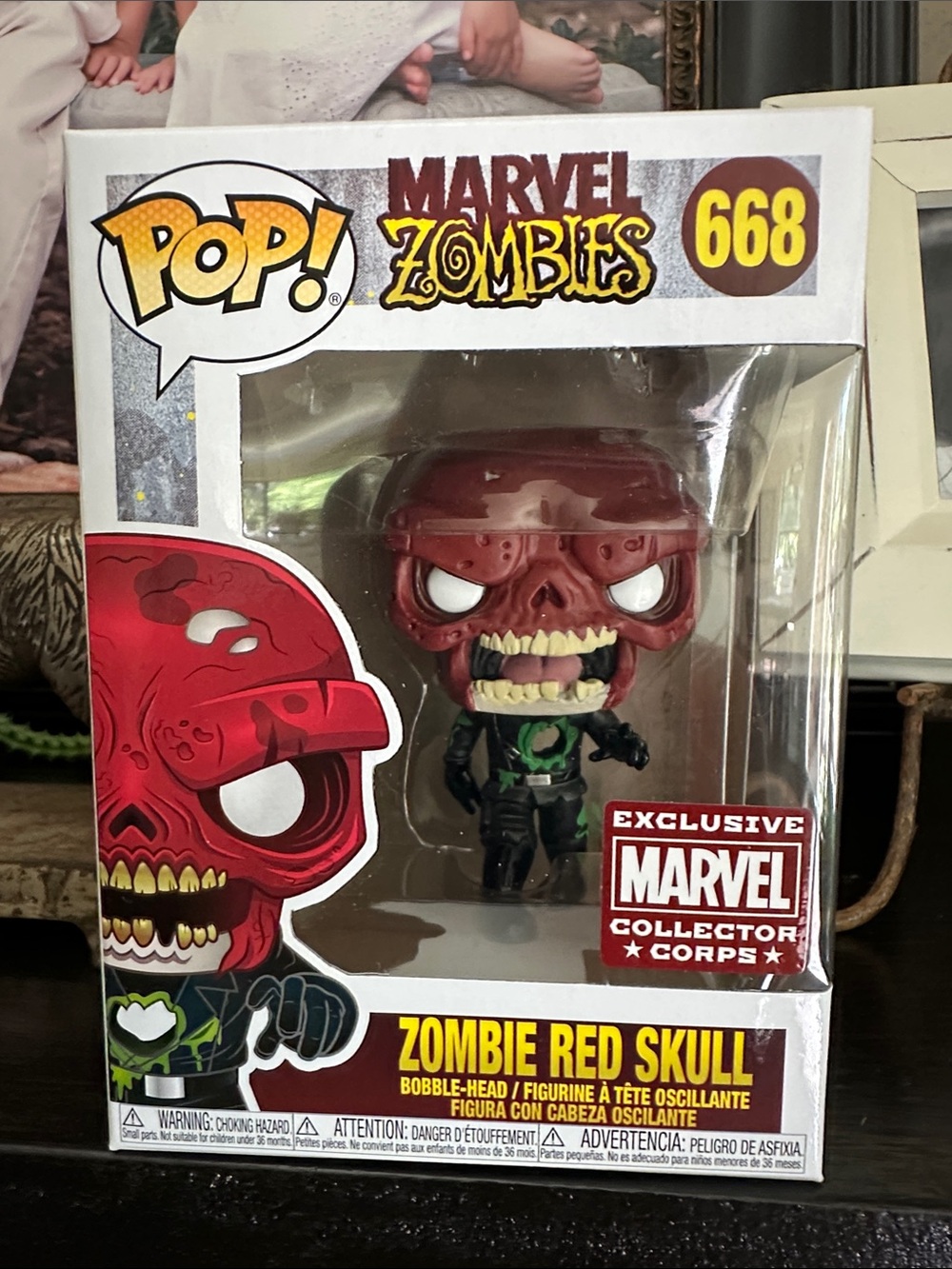 Funko Pop! Marvel Zombies Zombie Red Skull — Red, Black, Green